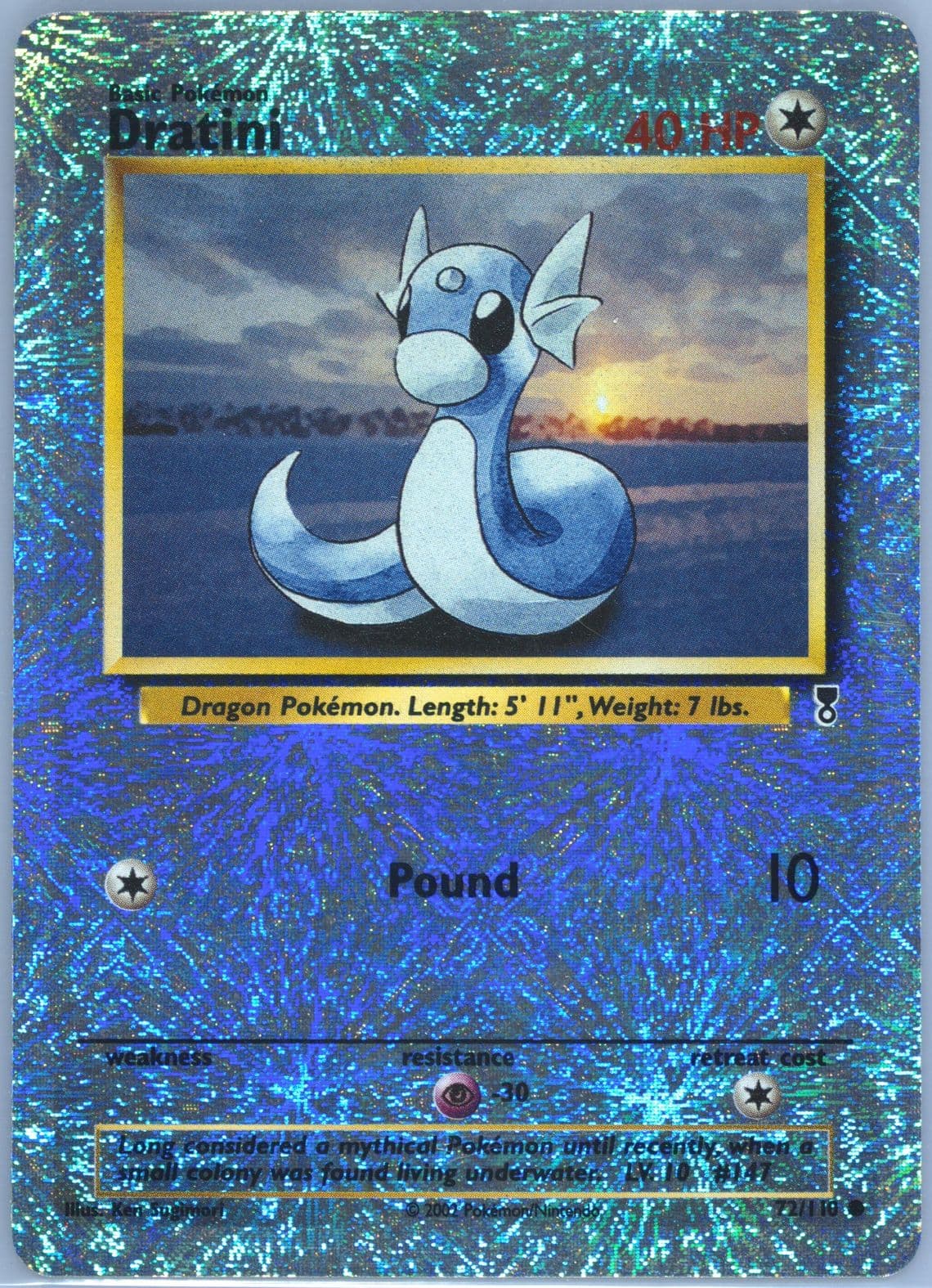 Dratini-Reverse Foil (72) 2002 Pokemon Legendary Collection