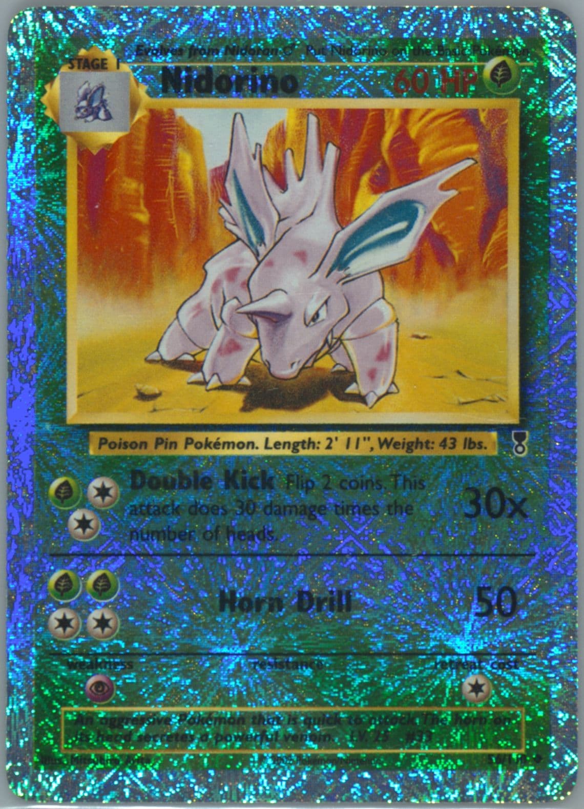 Nidorino-Reverse Foil (56) 2002 Pokemon Legendary Collection