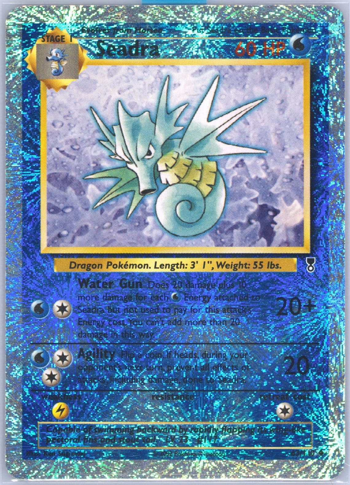 Seadra-Reverse Foil (63) 2002 Pokemon Legendary Collection