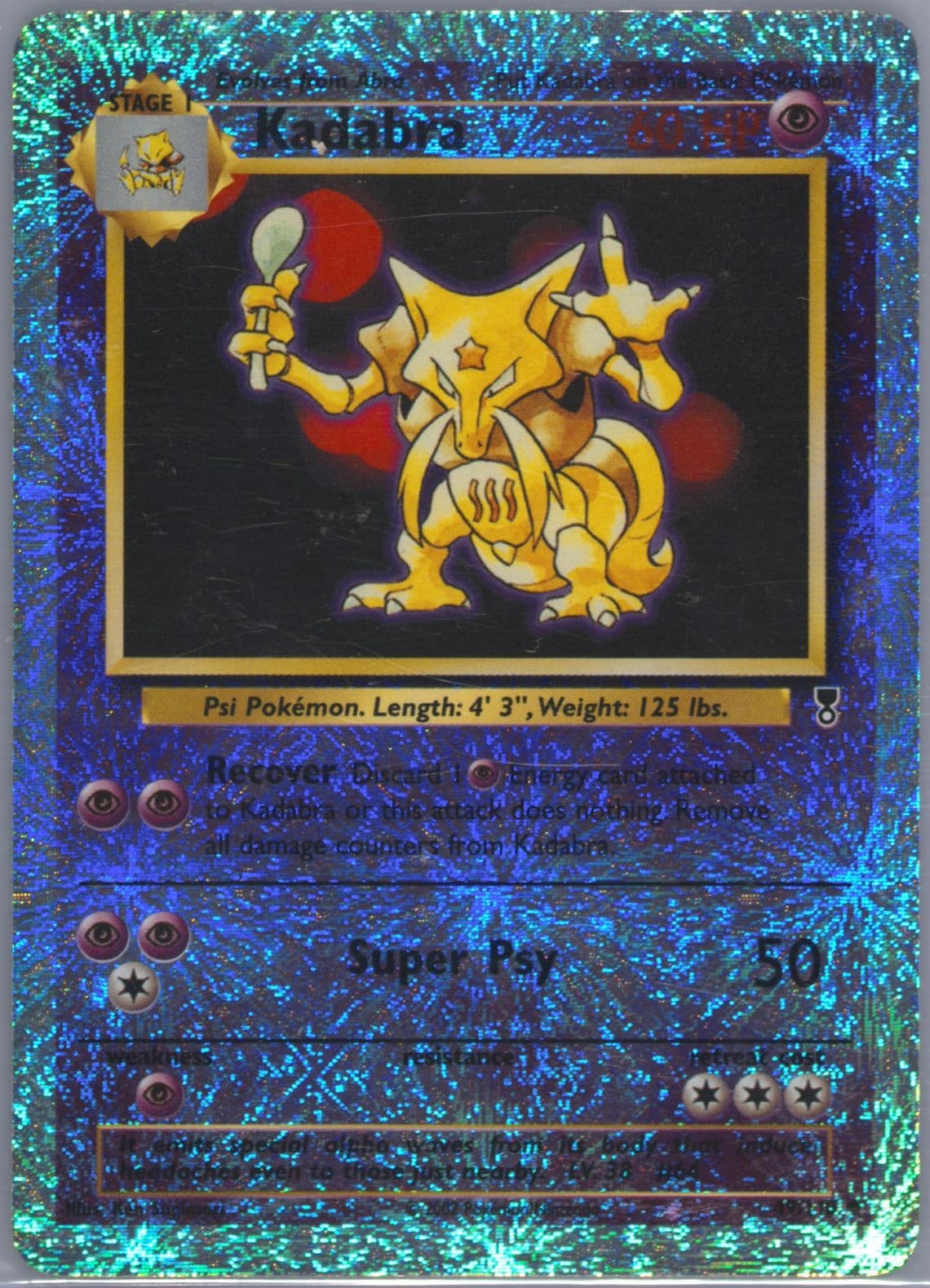 Kadabra-Reverse Foil (49) 2002 Pokemon Legendary Collection