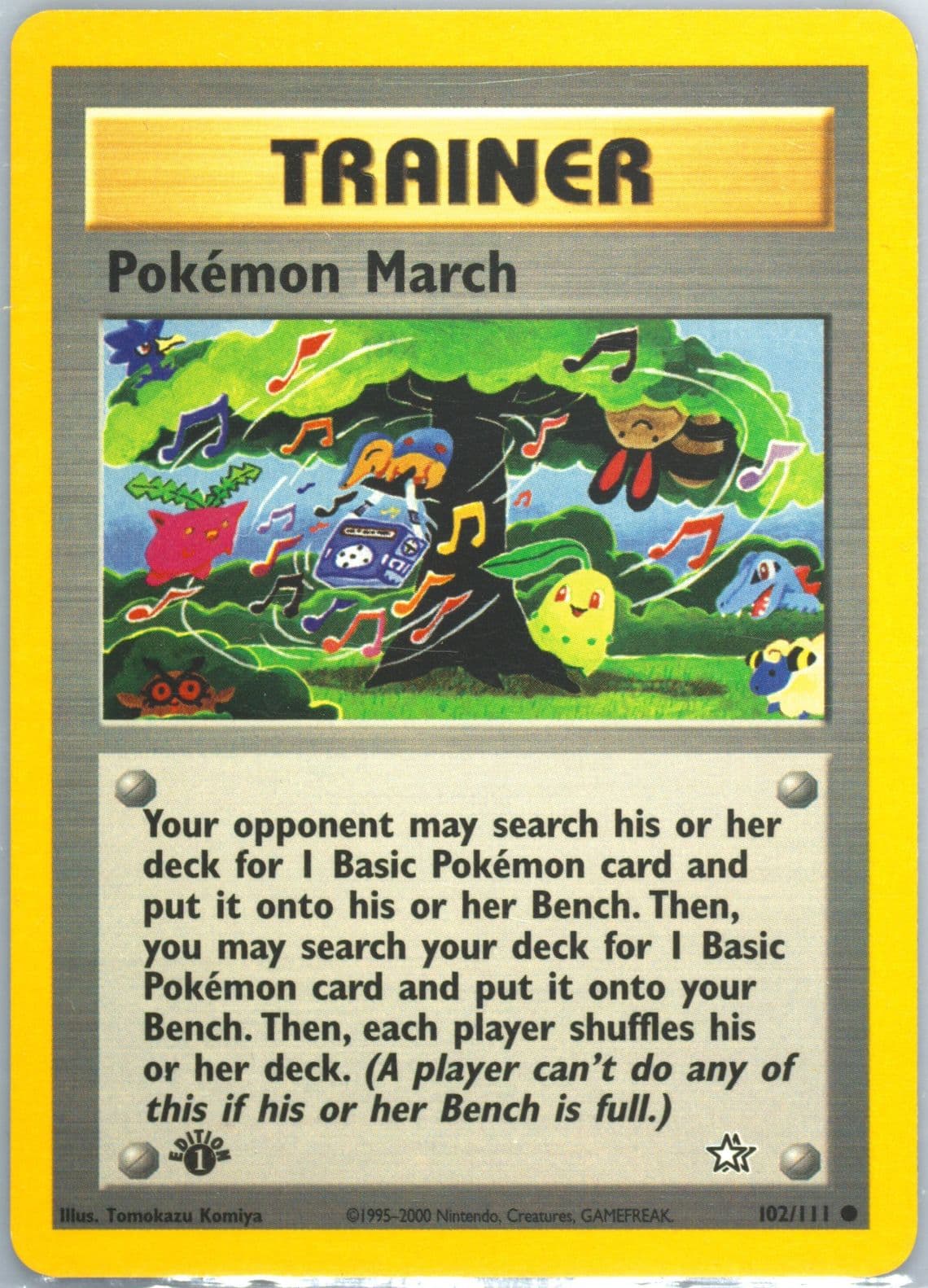 Pokemon March (102) 2000 Pokemon Neo Genesis 1st Edition