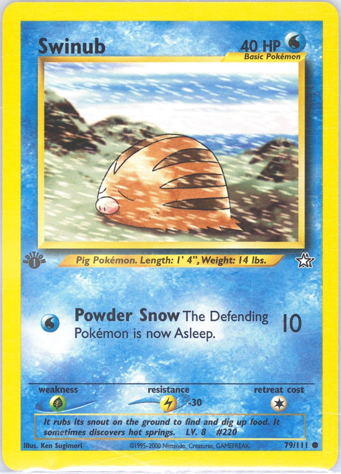 Swinub (79) 2000 Pokemon Neo Genesis 1st Edition