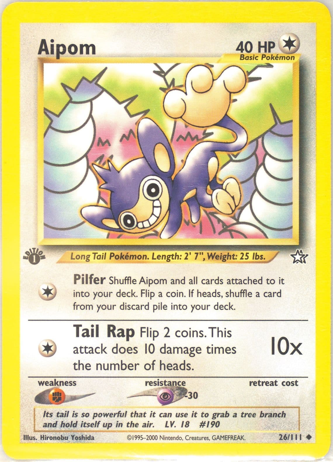 Aipom (26) 2000 Pokemon Neo Genesis 1st Edition