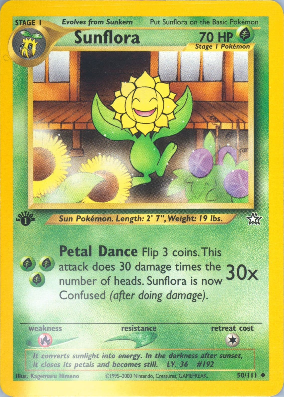 Sunflora (50) 2000 Pokemon Neo Genesis 1st Edition