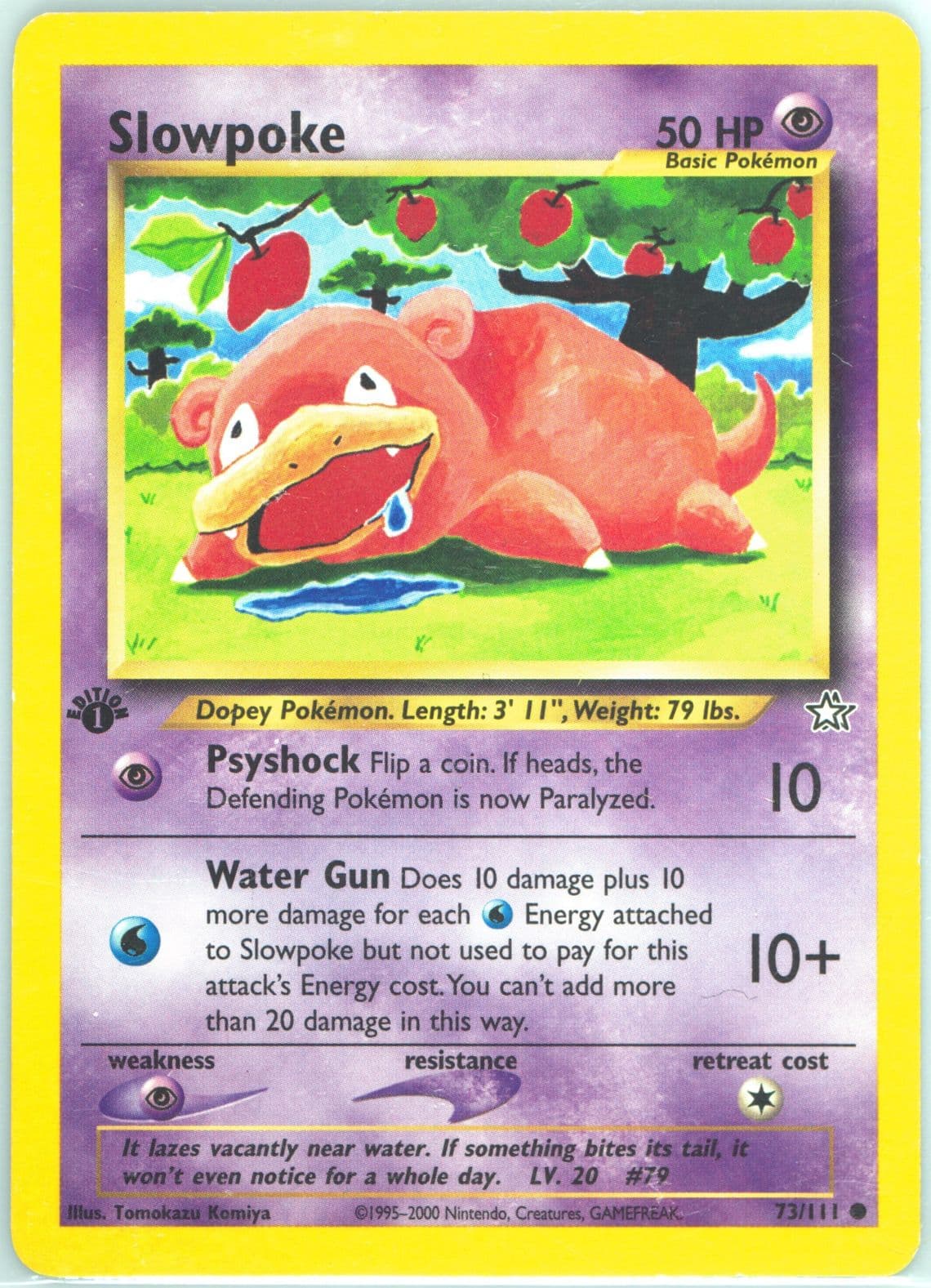 Slowpoke (73) 2000 Pokemon Neo Genesis 1st Edition