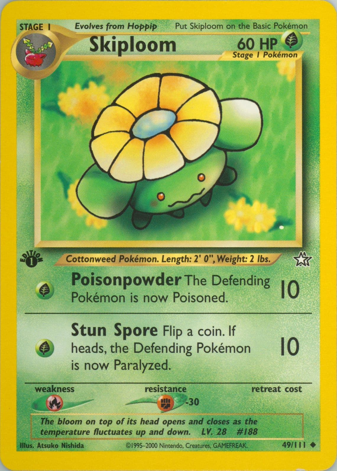 Skiploom (49) 2000 Pokemon Neo Genesis 1st Edition