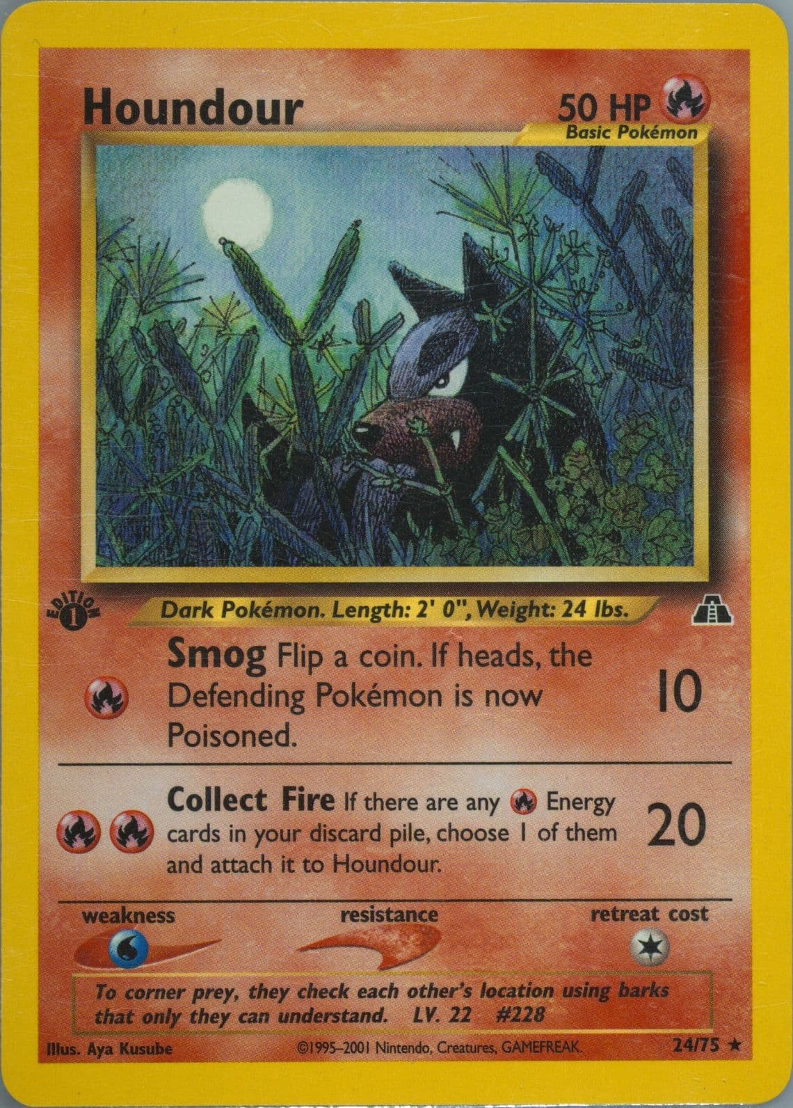 Houndour 1st Edition (24) 2001 Pokemon Neo Discovery