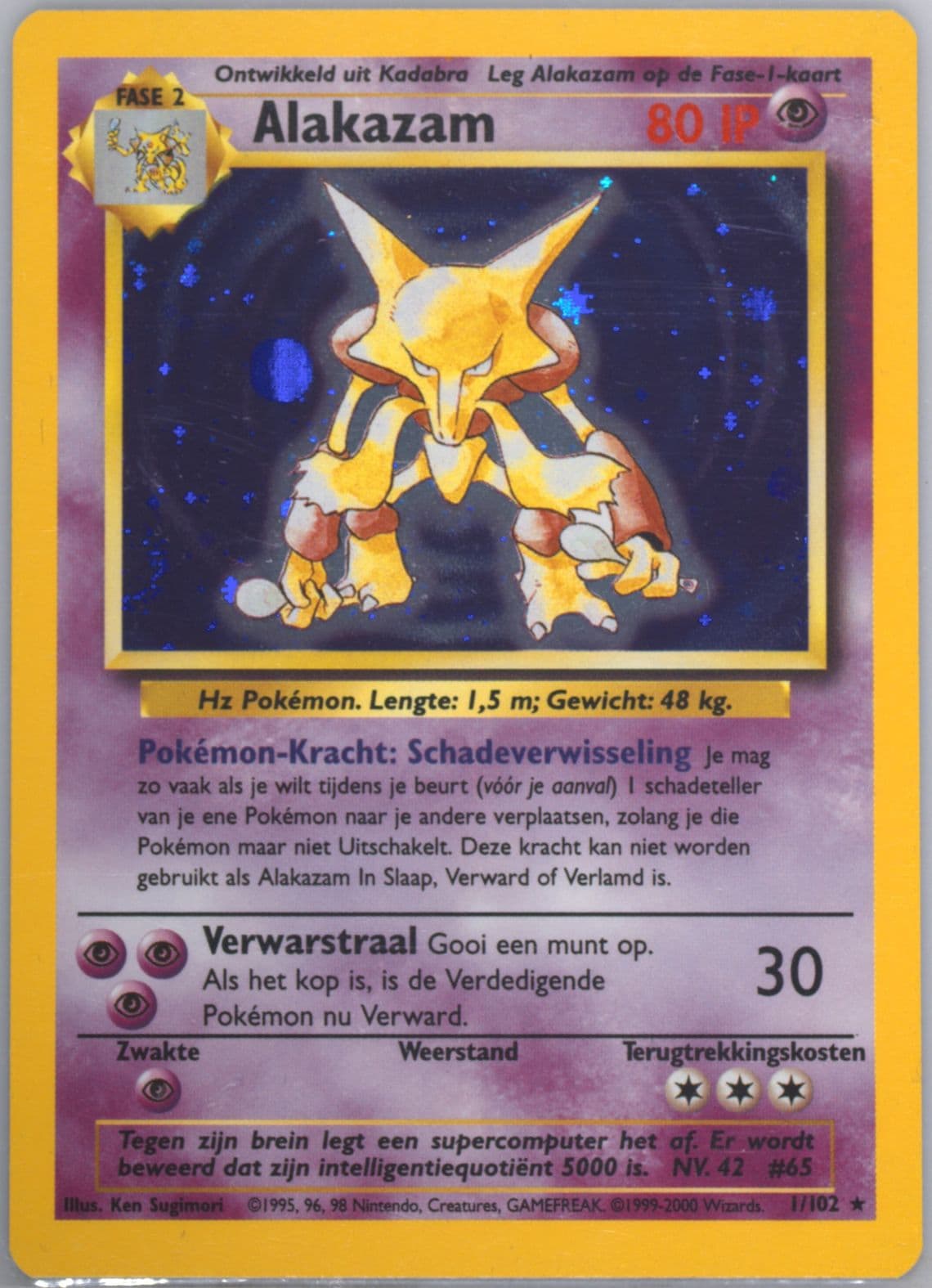 Alakazam-Holo (1) 1999 Pokemon Dutch