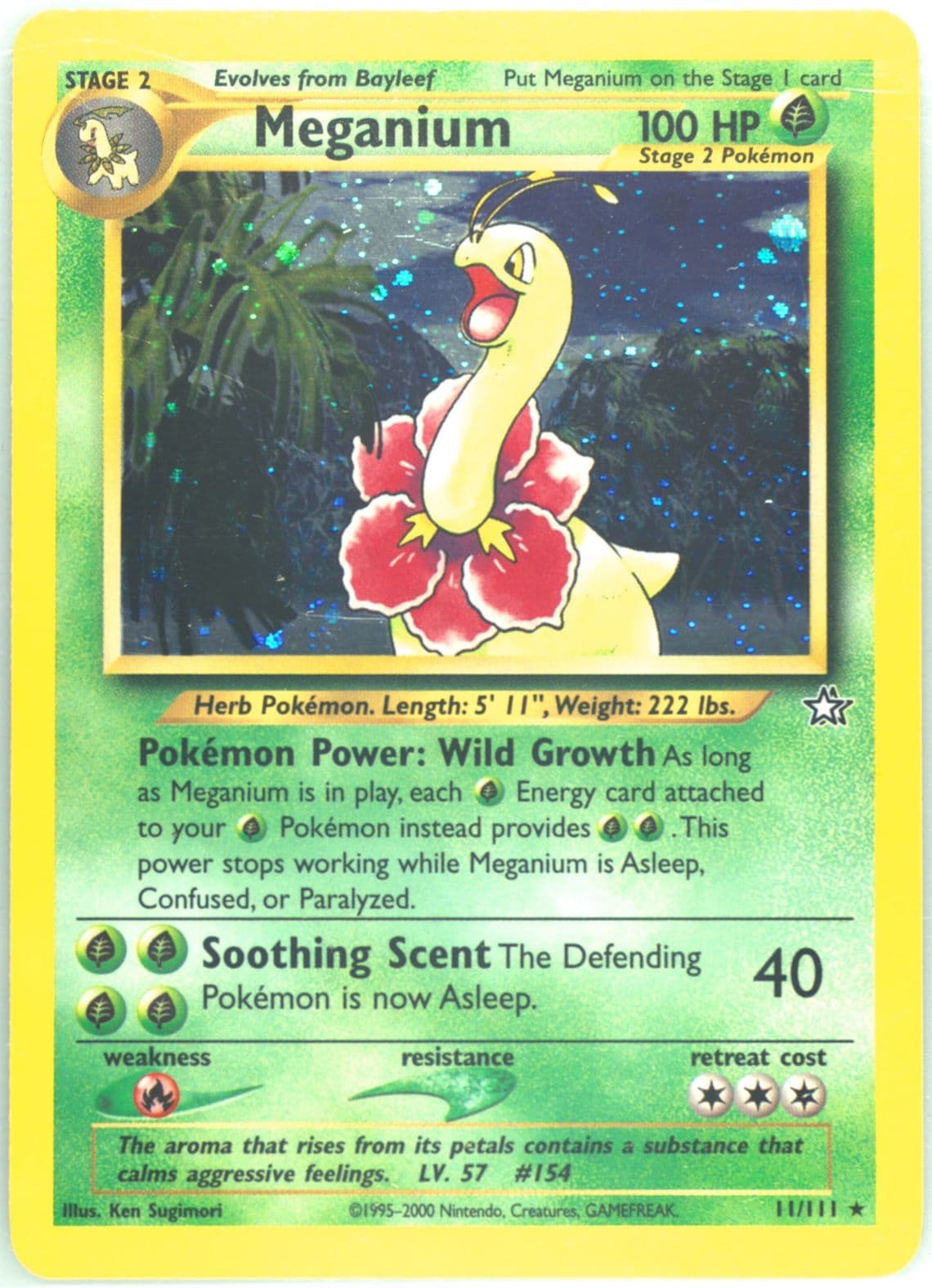 Meganium-Holo (11) 2000 Pokemon Neo Genesis