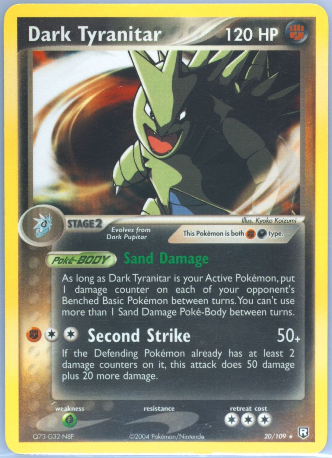 Dark Tyranitar (20) 2004 Pokemon EX Team Rocket Returns