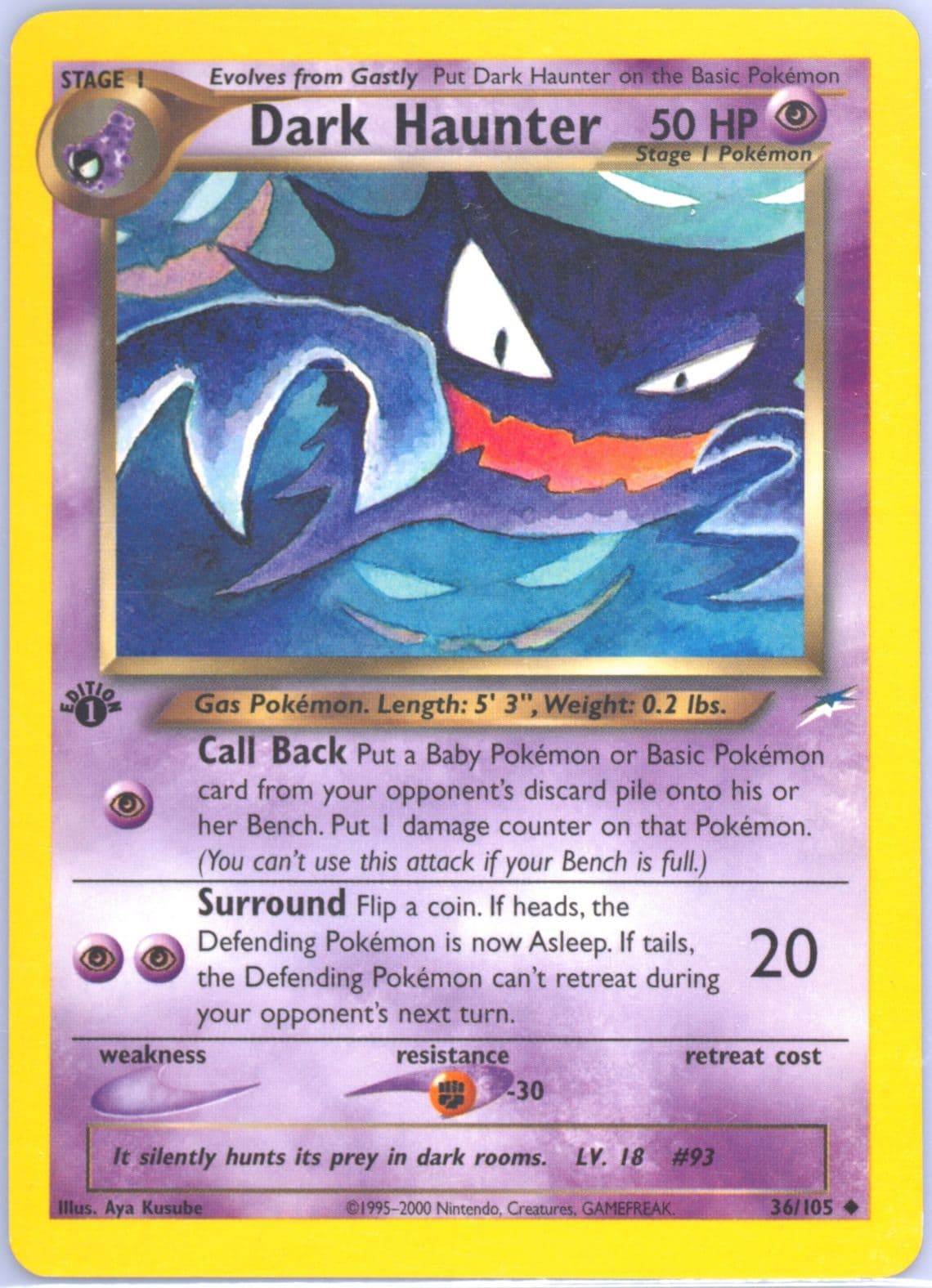 Dark Haunter 1st Edition (36) 2002 Pokemon Neo Destiny