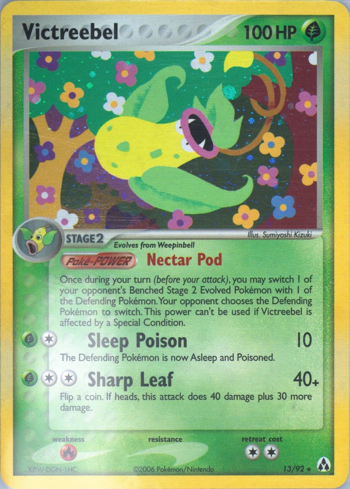 Victreebel-Holo (13) 2006 Pokemon EX Legend Maker