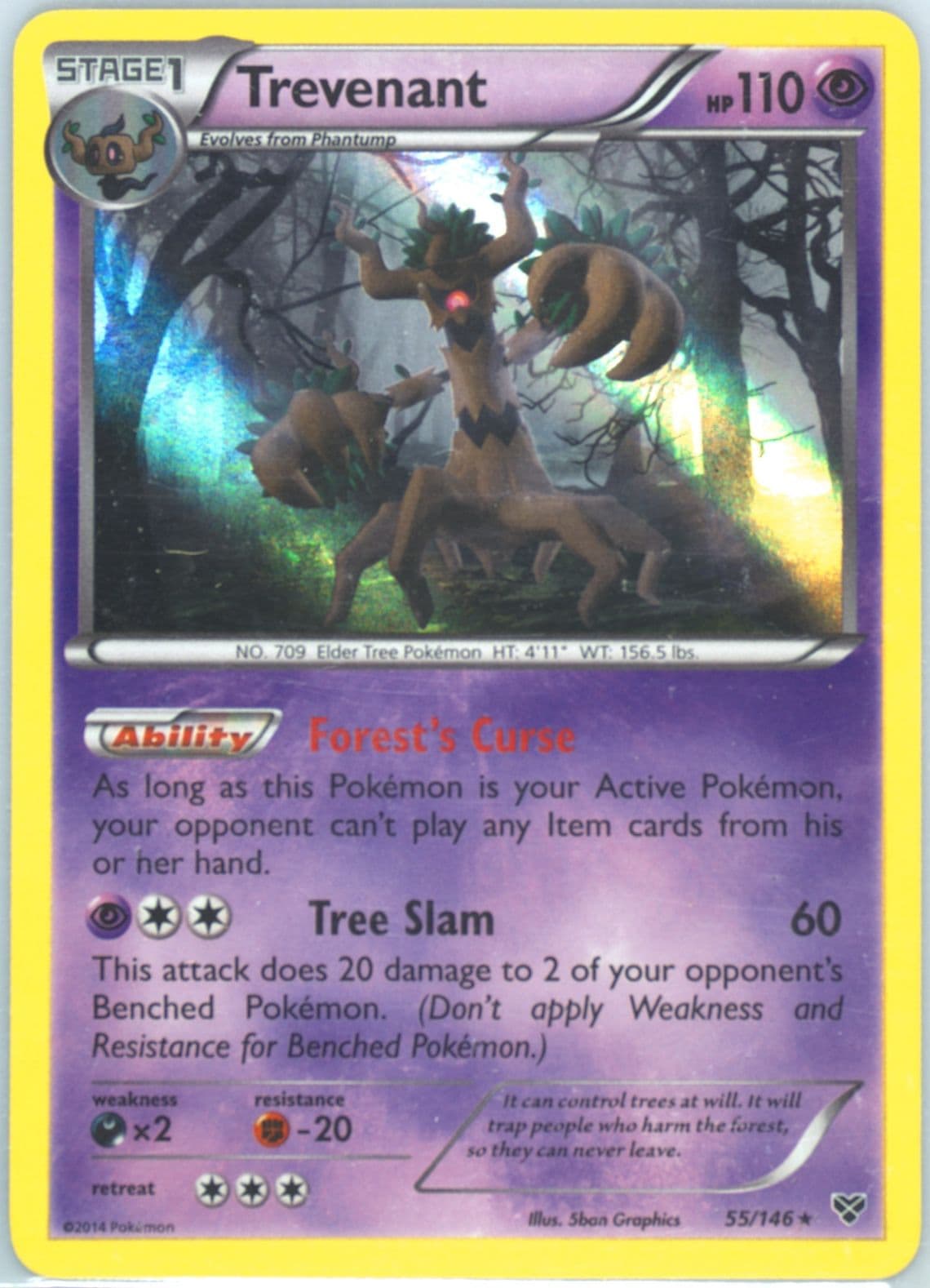 Trevenant-Holo (55) 2014 Pokemon XY