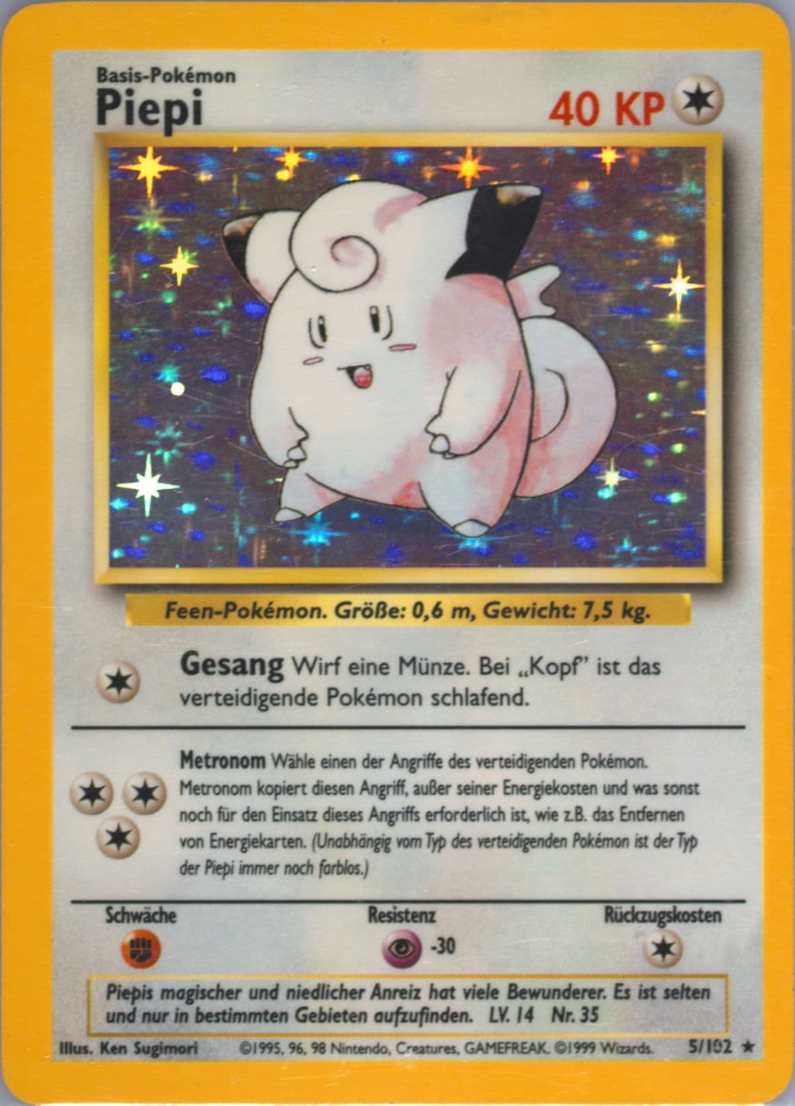 Piepi-Holo (5) 1999 Pokemon German