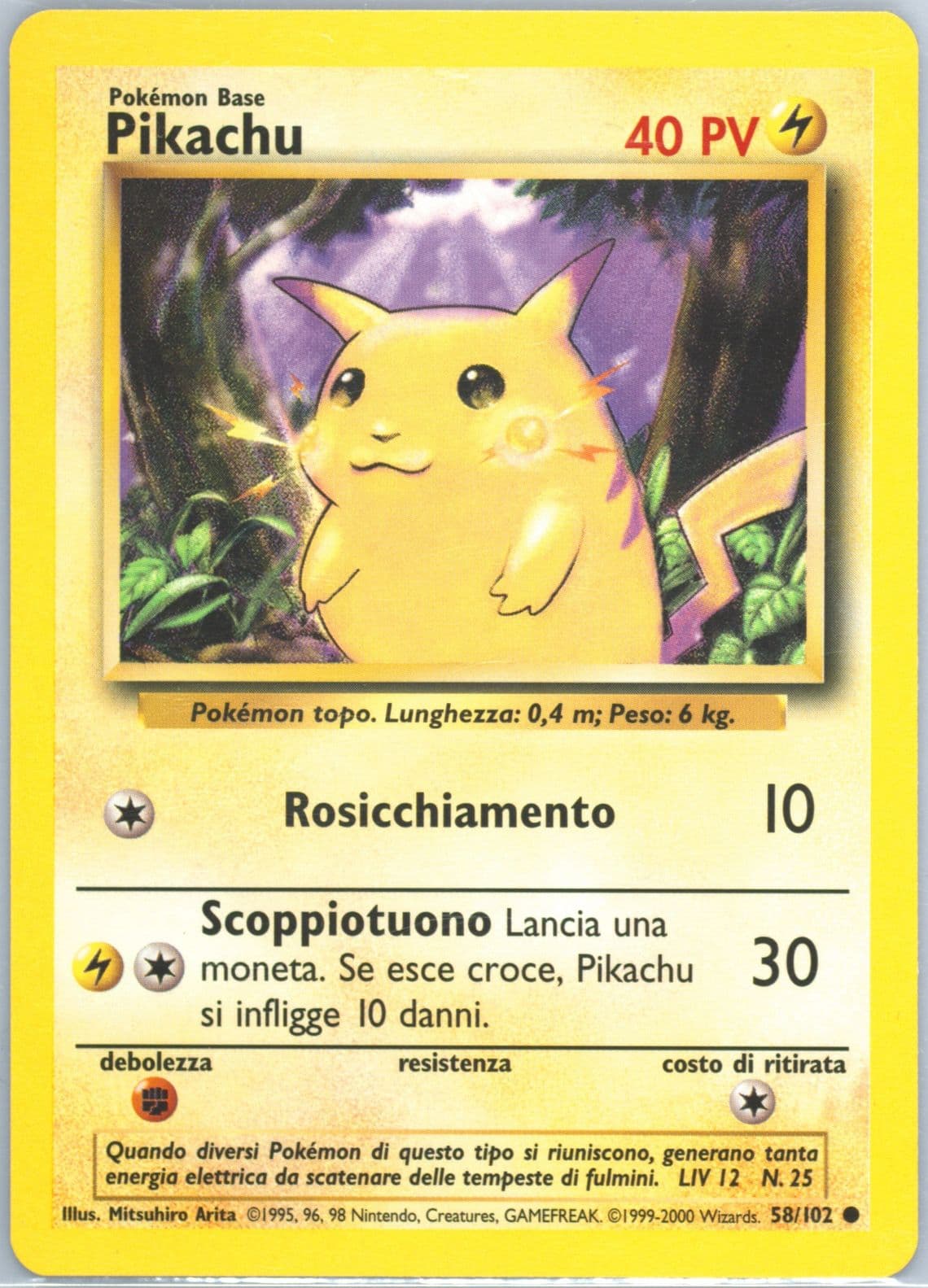 Pikachu Italian (58) 2000 Pokemon Game