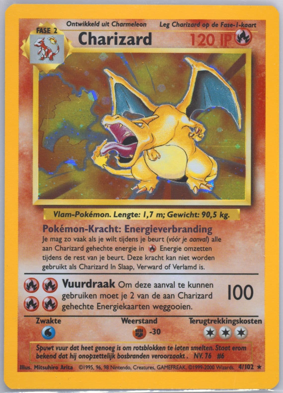 Charizard-Holo (4) 1999 Pokemon Dutch
