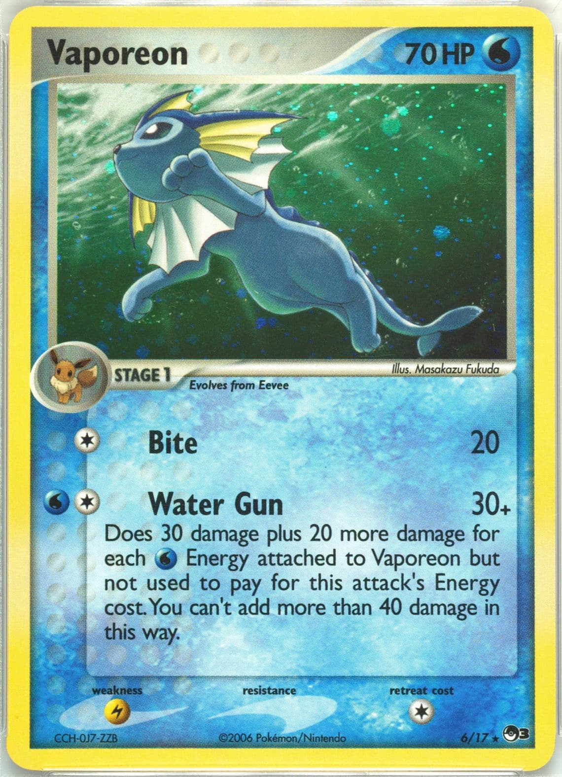 Vaporeon-Holo (6) 2006 Pokemon Pop Series 3