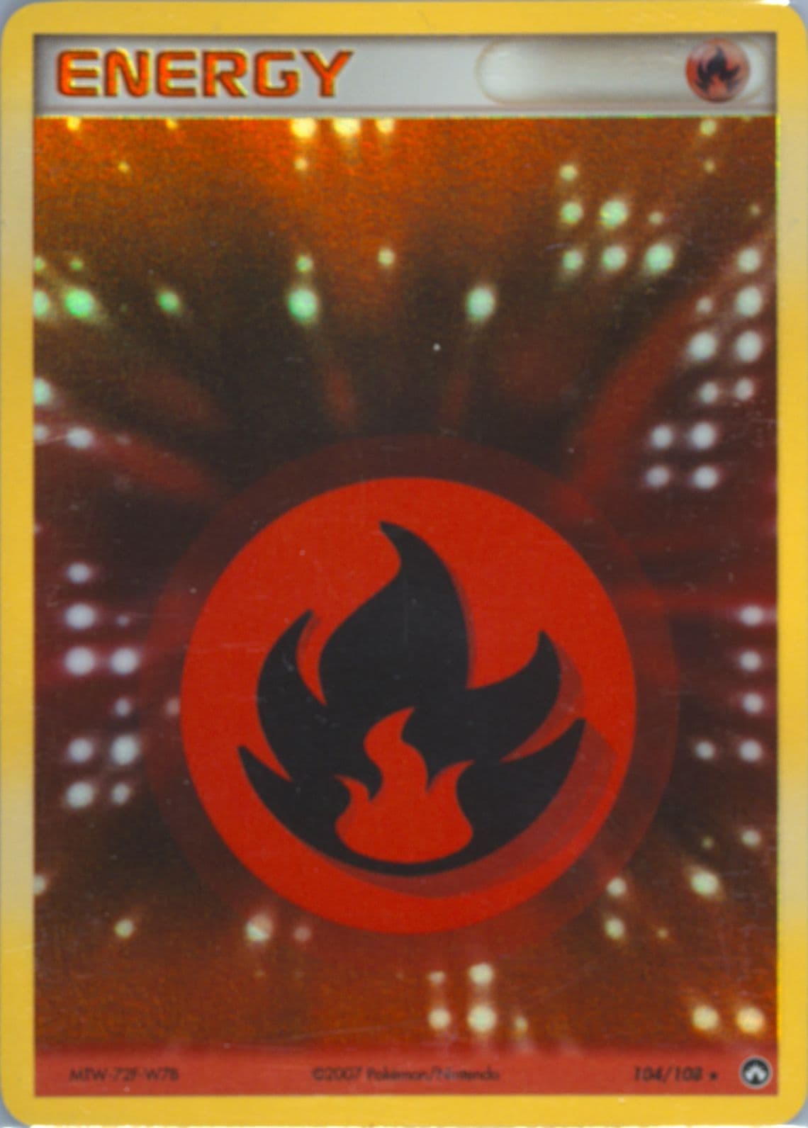 Fire Energy-Holo (104) 2007 Pokemon EX Power Keepers