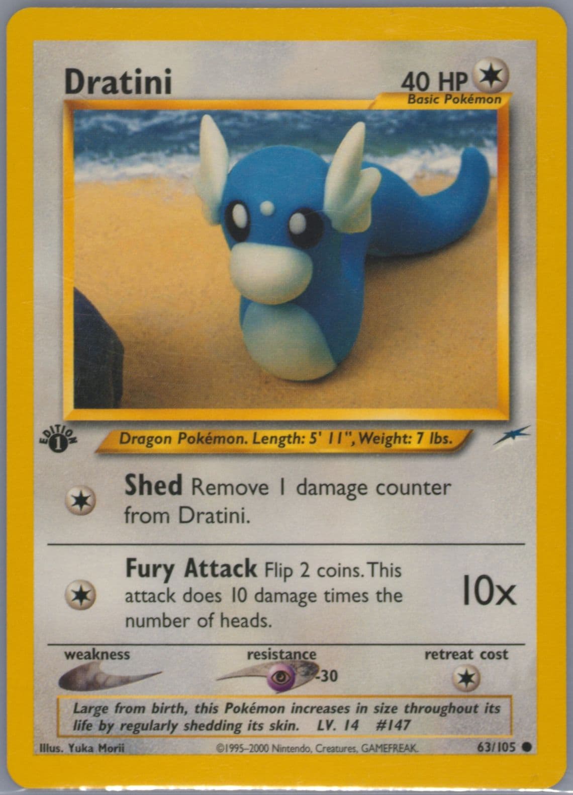 Dratini 1st Edition (63) 2002 Pokemon Neo Destiny