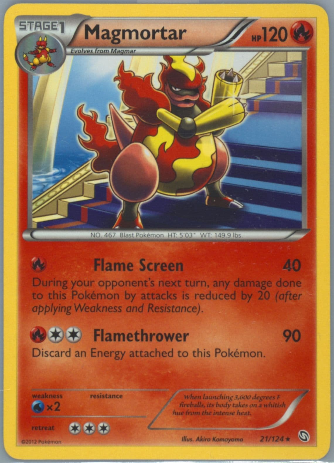 Magmortar (21) 2012 Pokemon Black & White Dragons Exalted