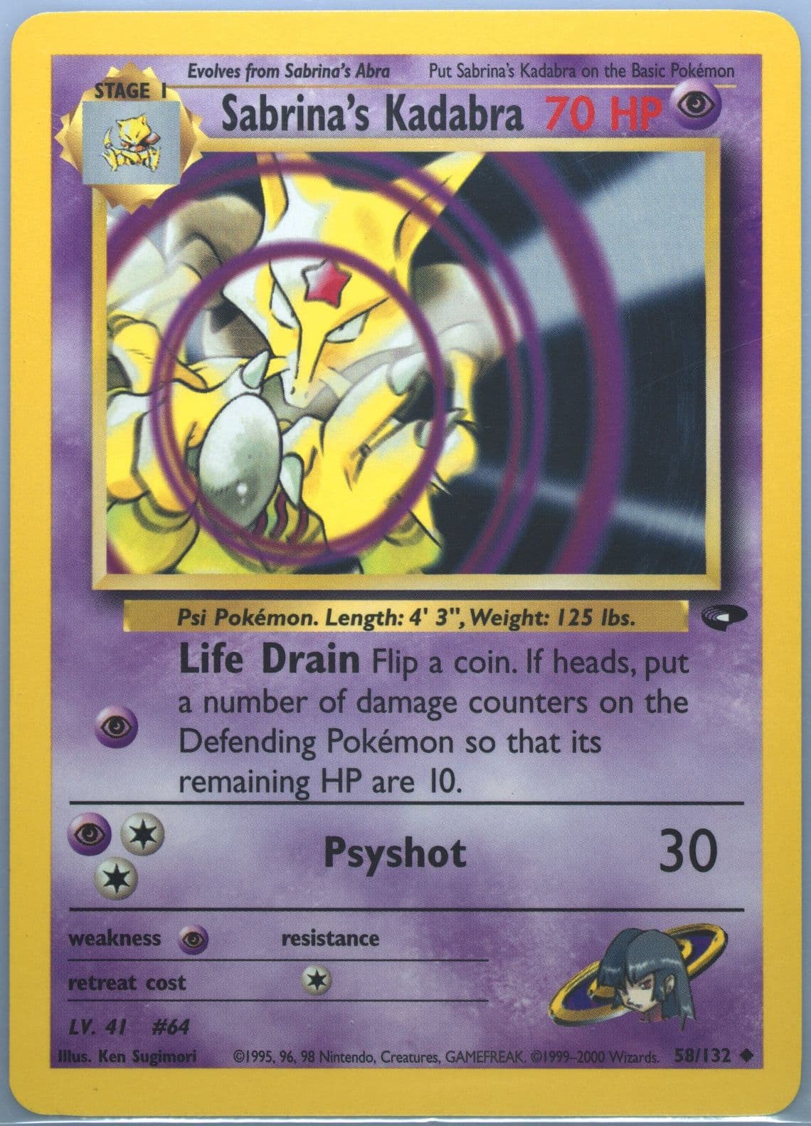 Sabrina's Kadabra (58) 2000 Pokemon Gym Challenge