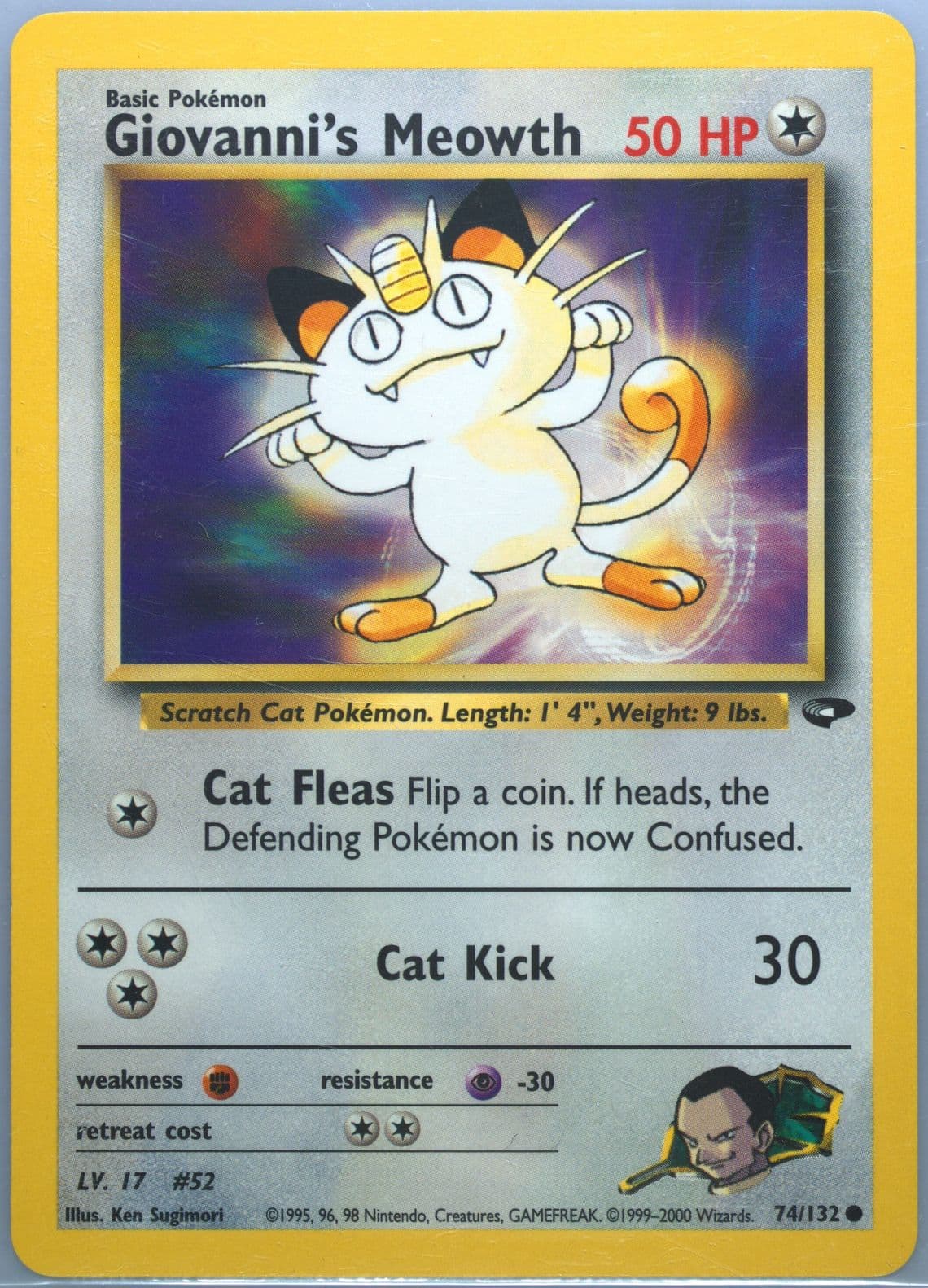 Giovanni's Meowth (74) 2000 Pokemon Gym Challenge