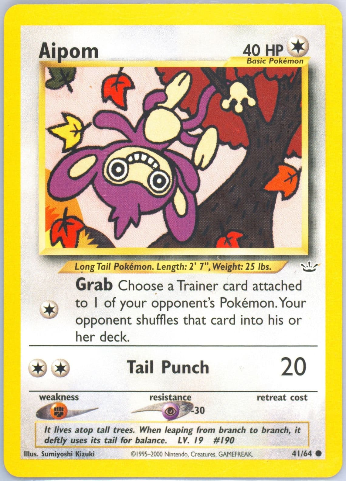 Aipom (41) 2001 Pokemon Neo Revelation