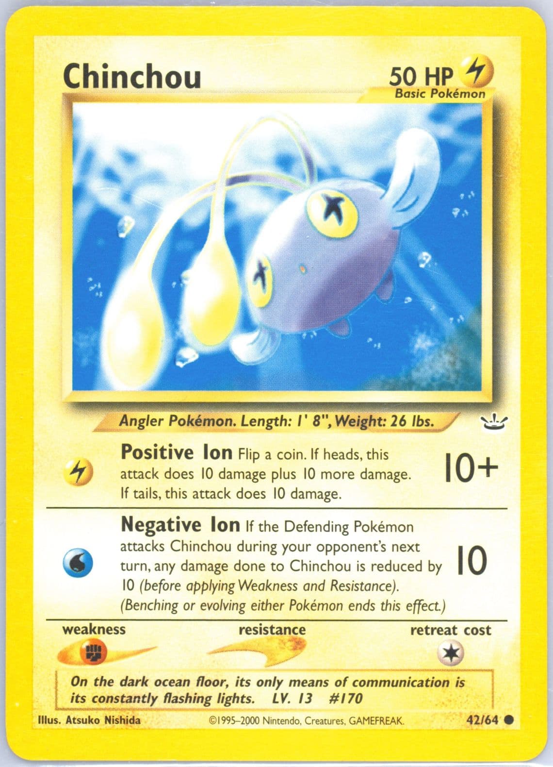 Chinchou (42) 2001 Pokemon Neo Revelation