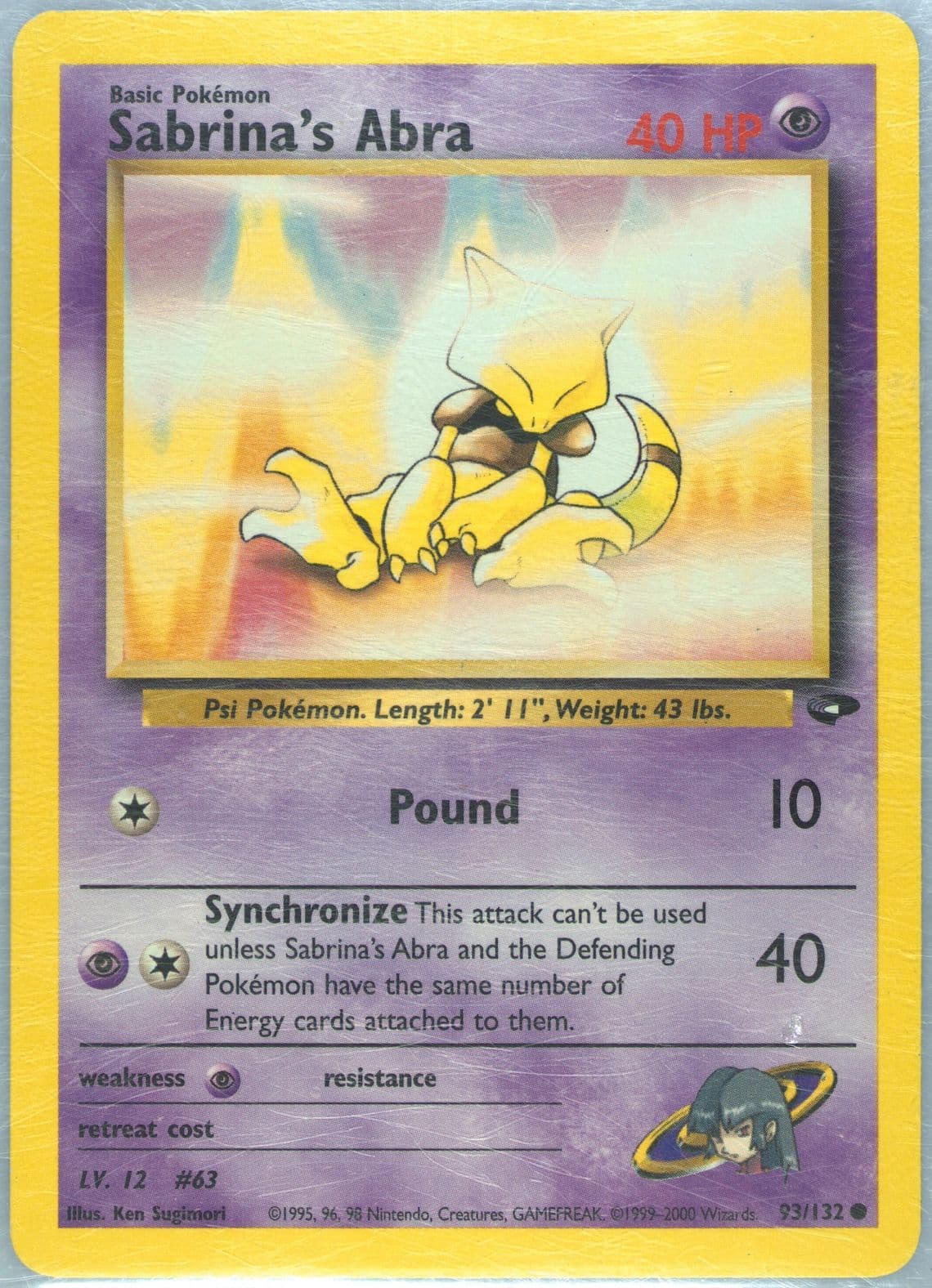 Sabrina's Abra (93) 2000 Pokemon Gym Challenge