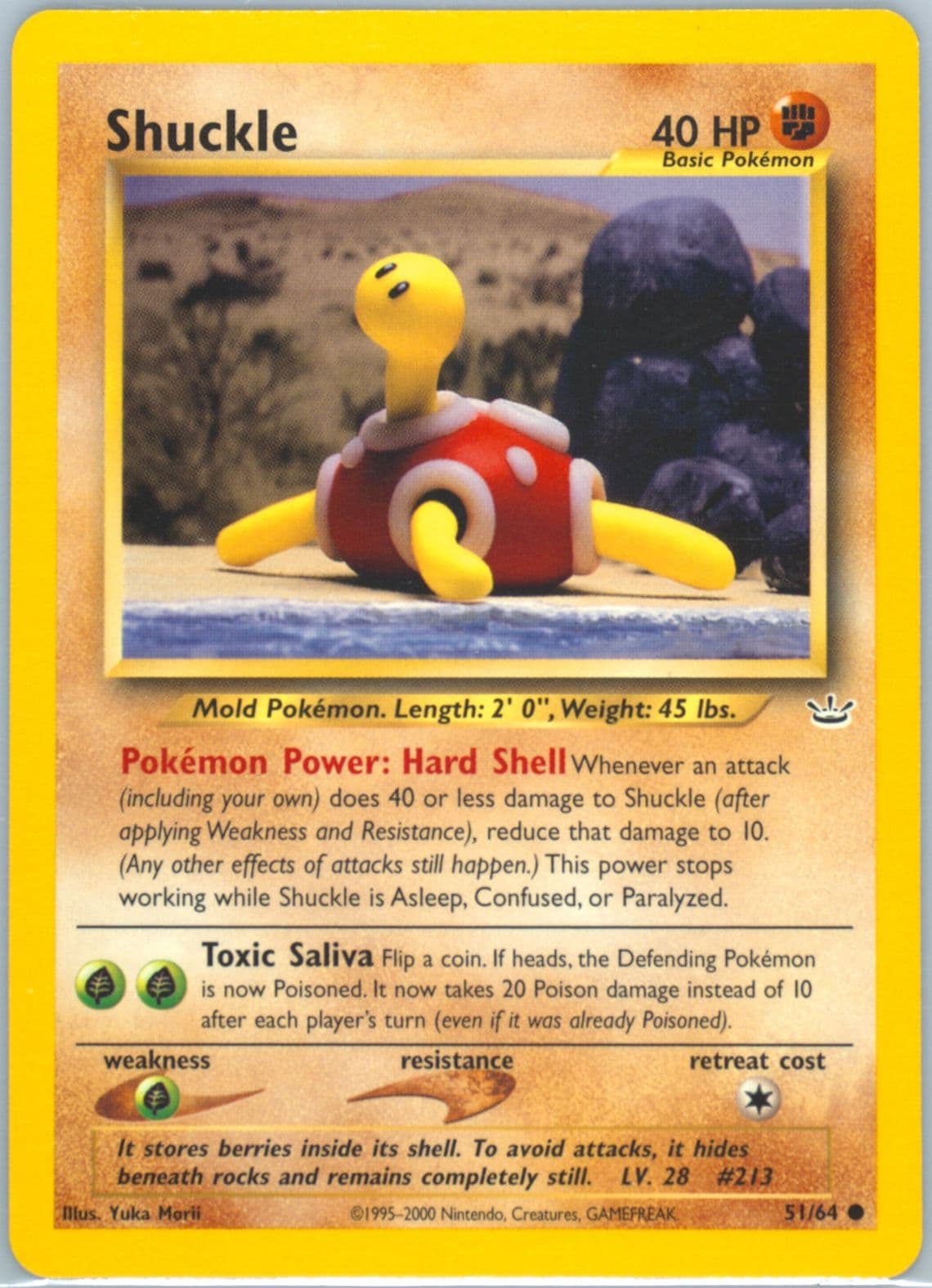 Shuckle (51) 2001 Pokemon Neo Revelation