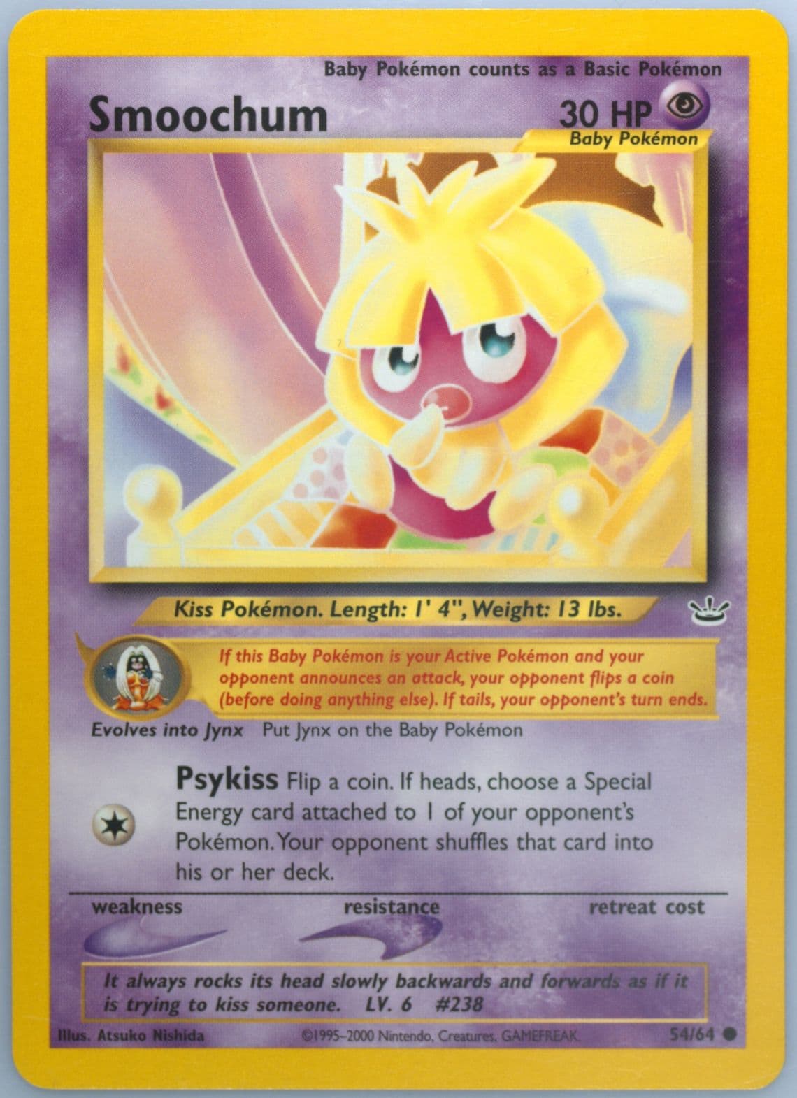 Smoochum (54) 2001 Pokemon Neo Revelation