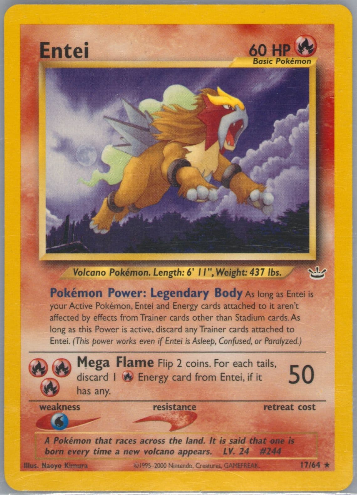 Entei (17) 2001 Pokemon Neo Revelation