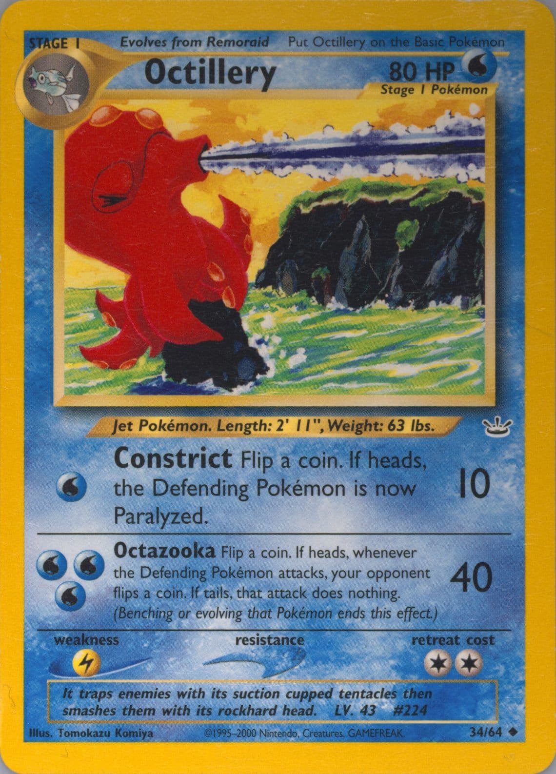 Octillery (34) 2001 Pokemon Neo Revelation
