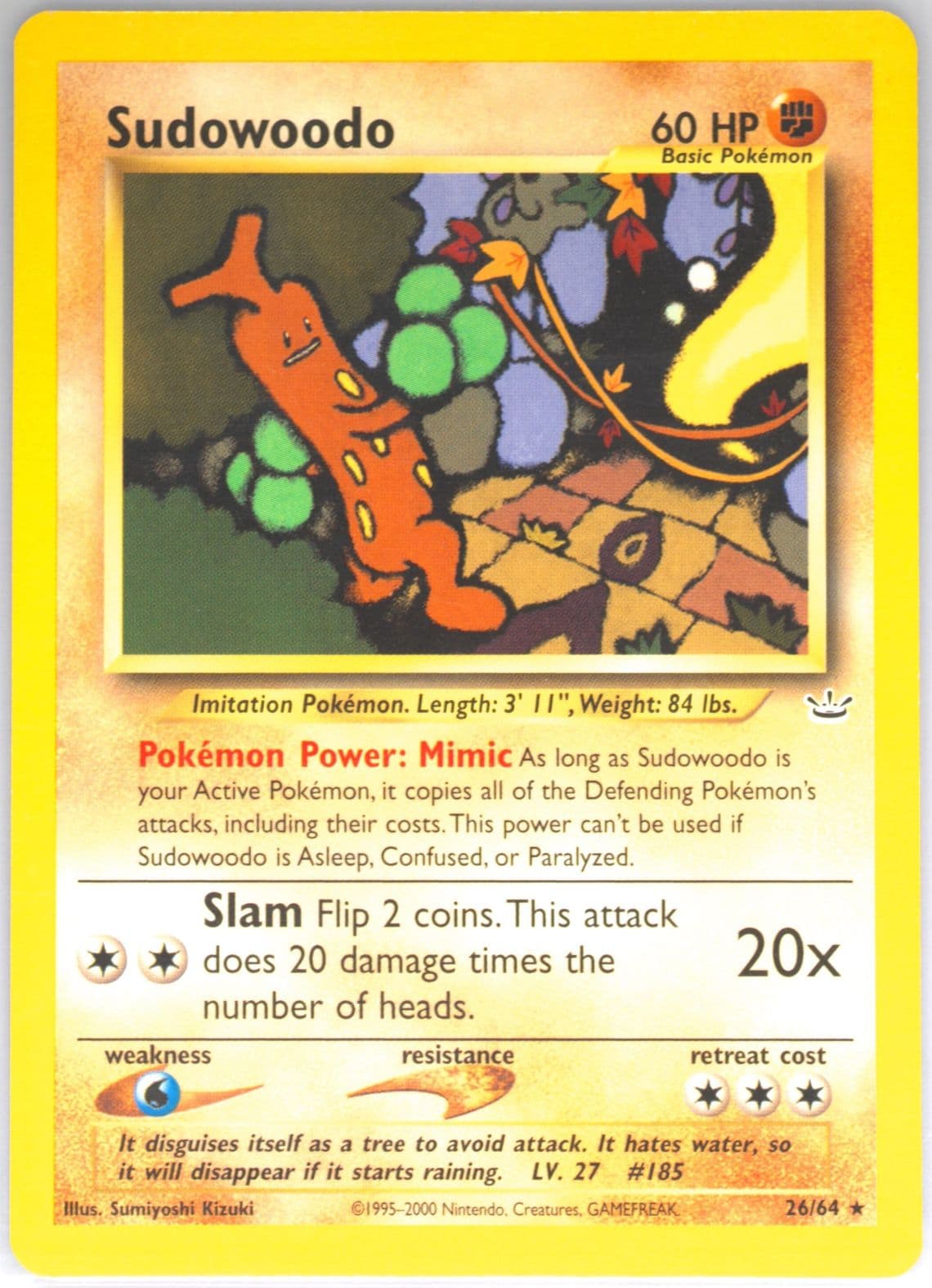 Sudowoodo (26) 2001 Pokemon Neo Revelation