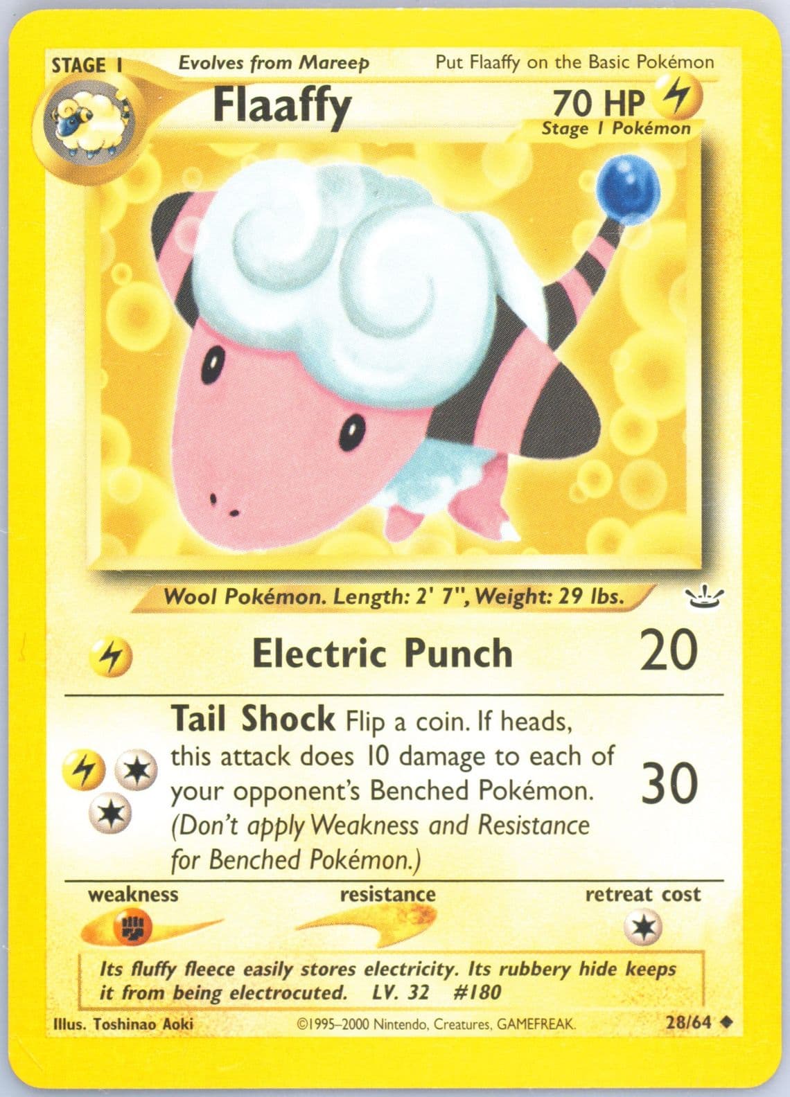 Flaaffy (28) 2001 Pokemon Neo Revelation