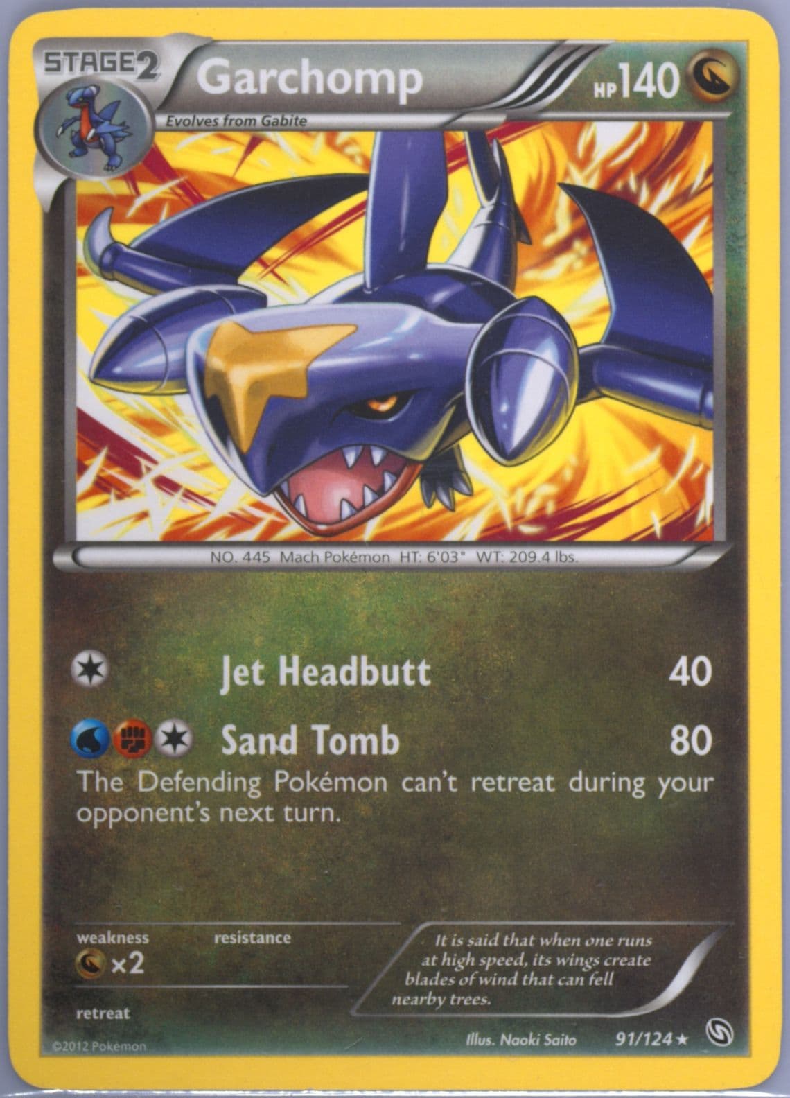 Garchomp (91) 2012 Pokemon Black & White Dragons Exalted