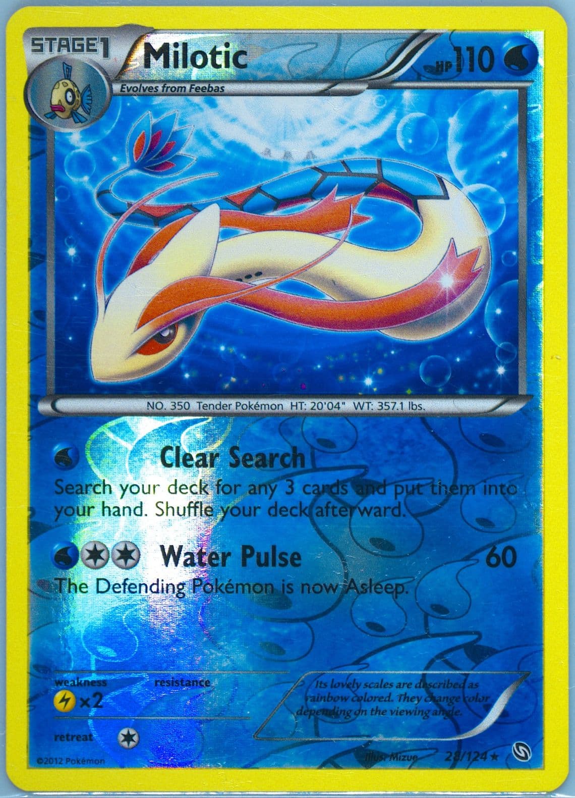 Milotic-Reverse Foil (28) 2012 Pokemon Black & White Dragons Exalted