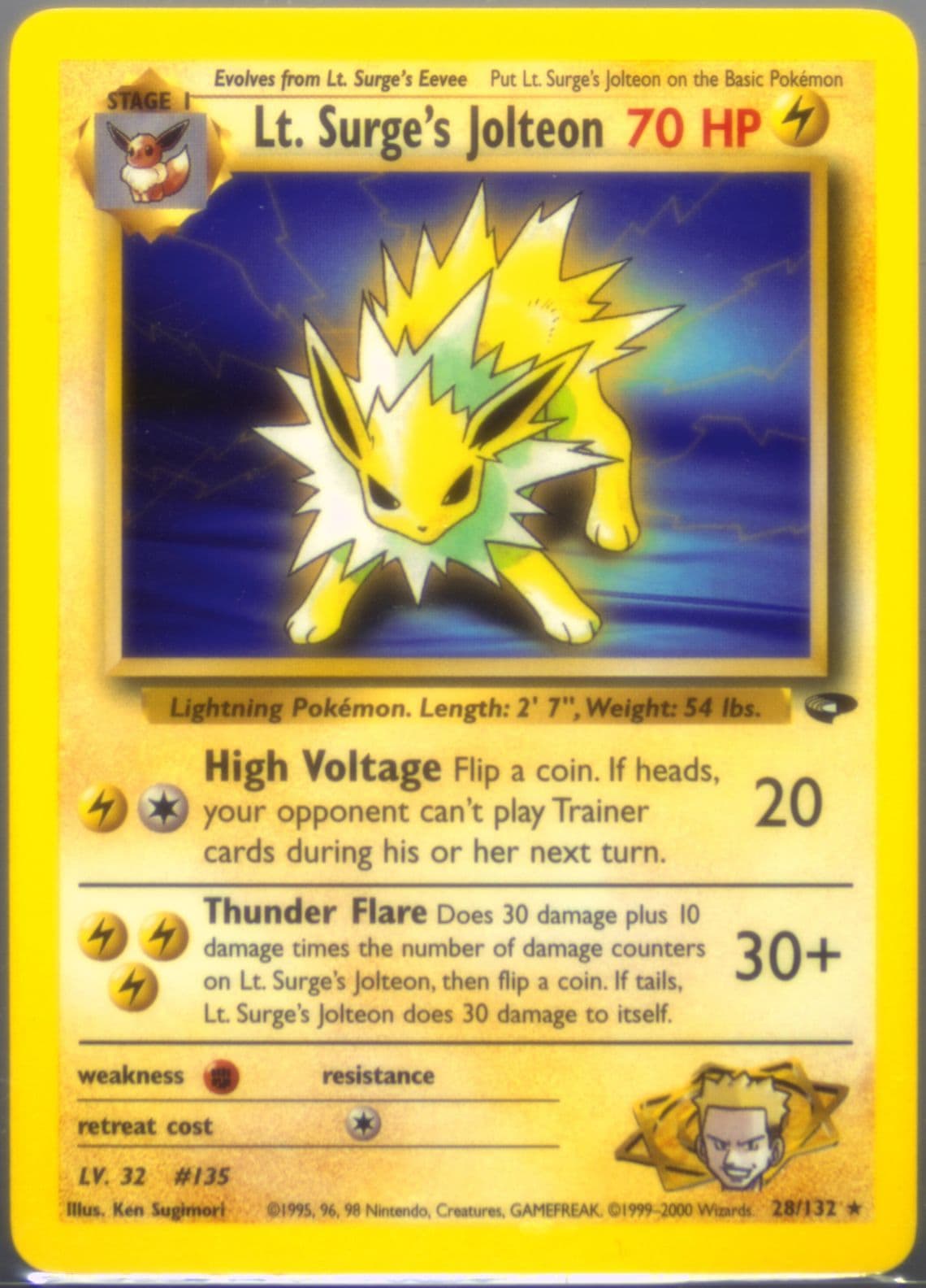 LT. Surge's Jolteon (28) 2000 Pokemon Gym Challenge