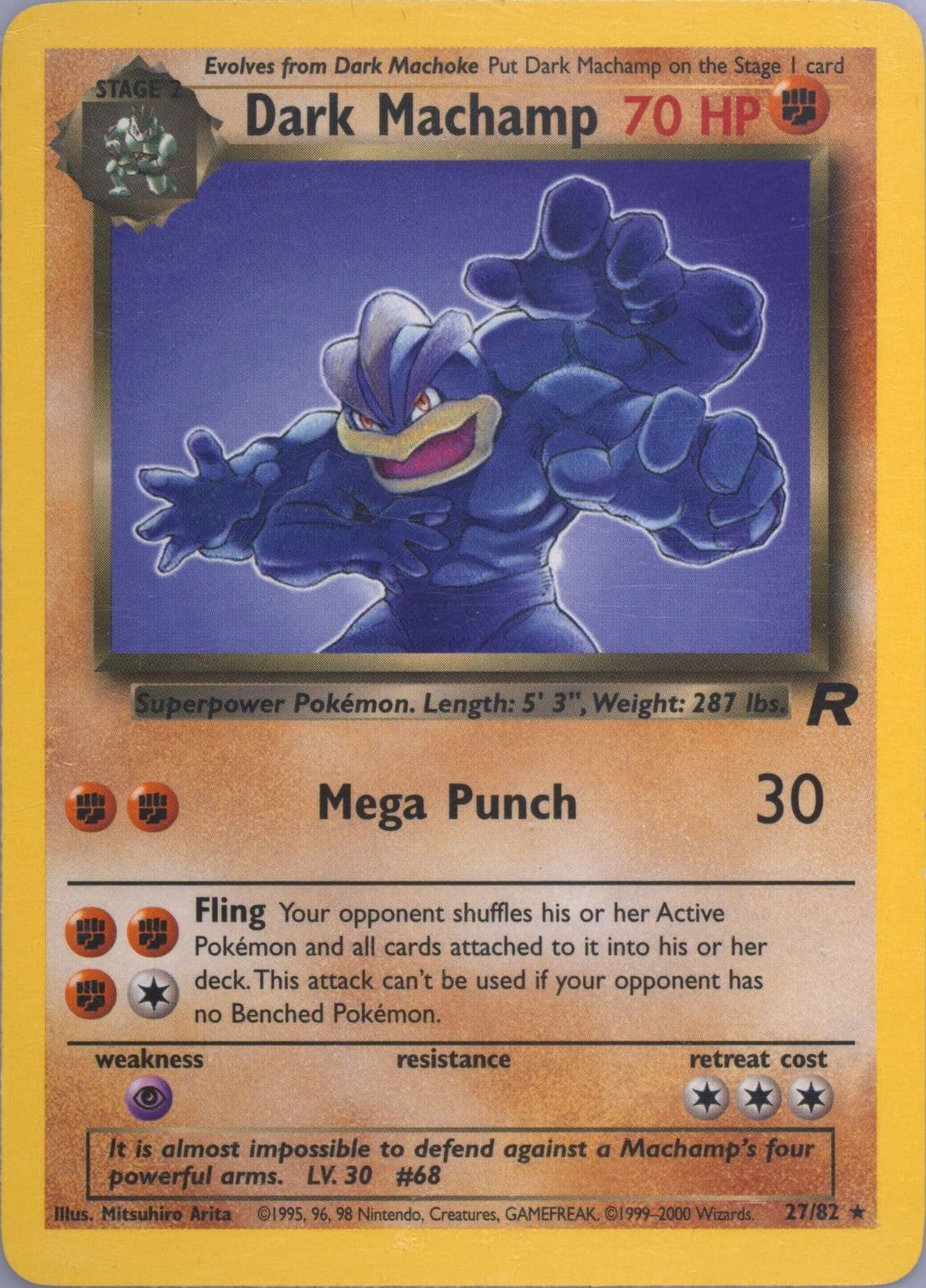 Dark Machamp (27) 2000 Pokemon Rocket