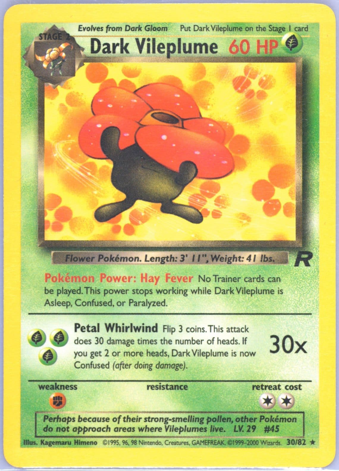 Dark Vileplume (30) 2000 Pokemon Rocket
