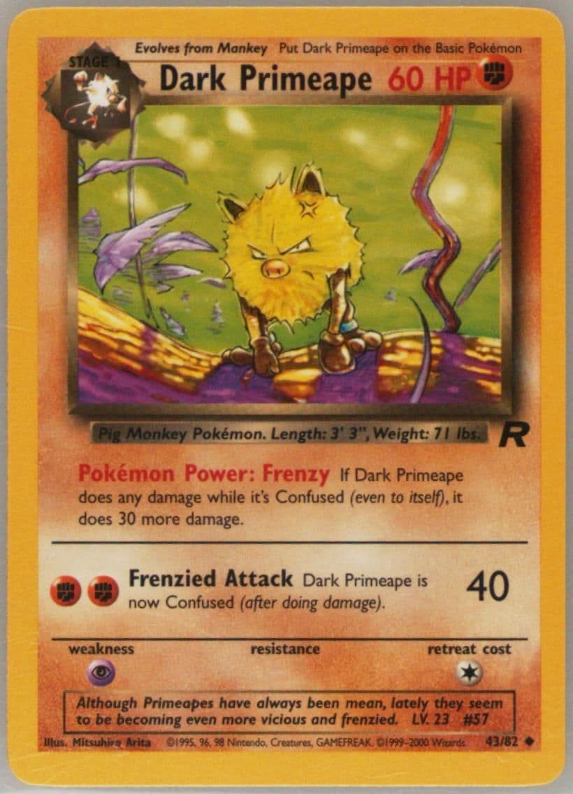 Dark Primeape (43) 2000 Pokemon Rocket