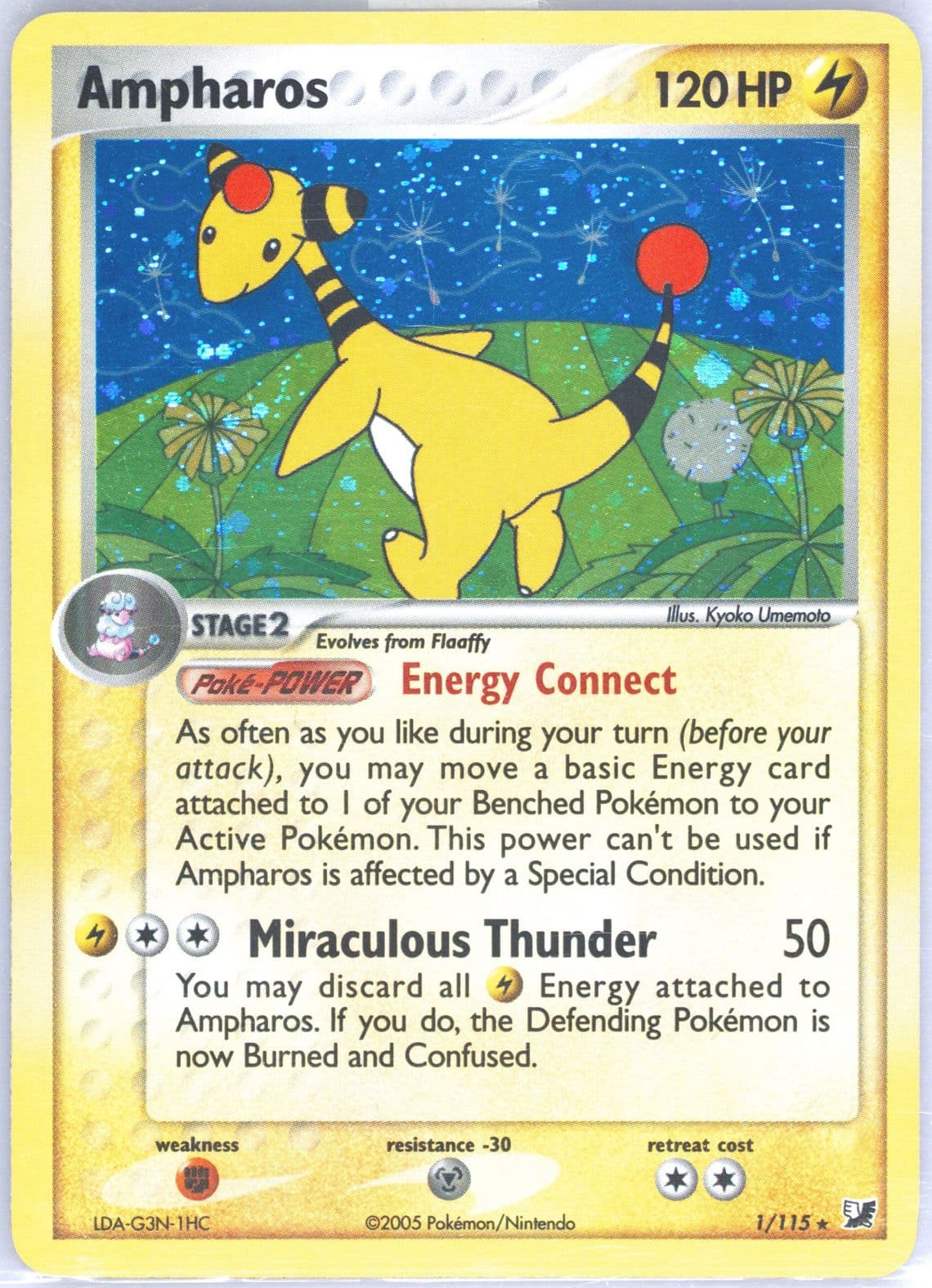 Ampharos-Holo (1) 2005 Pokemon EX Unseen Forces