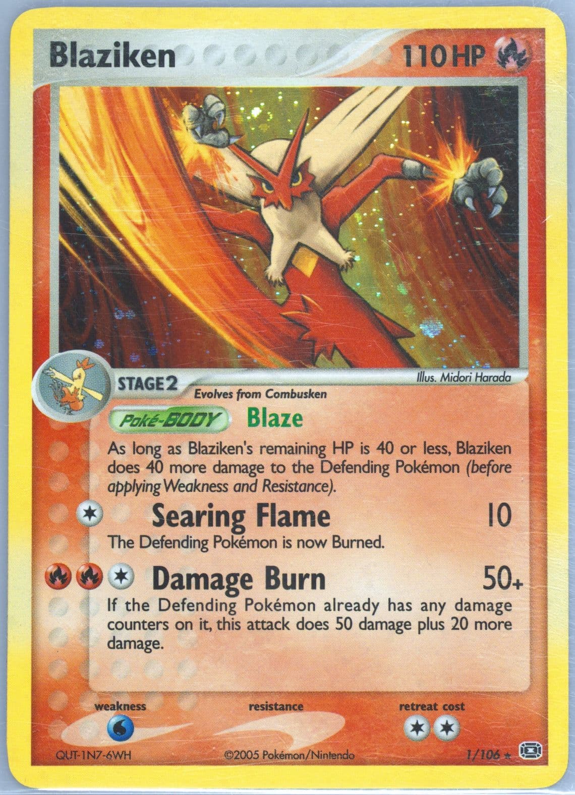 Blaziken-Holo (1) 2005 Pokemon EX Emerald