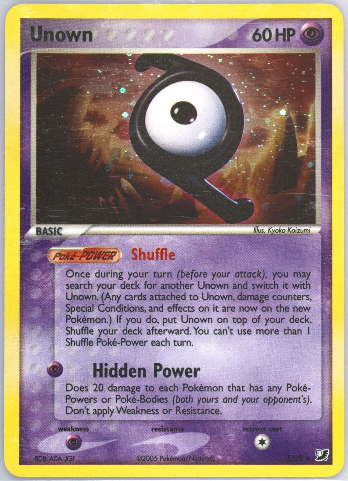 Unown-Holo (Z/28) 2005 Pokemon EX Unseen Forces