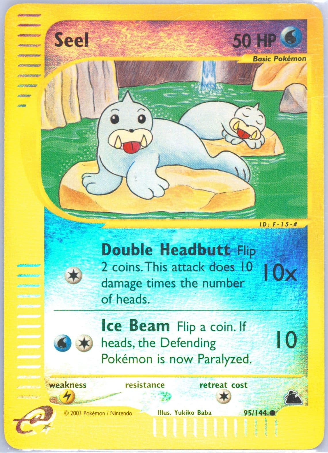 Seel-Reverse Foil (95) 2003 Pokemon Skyridge