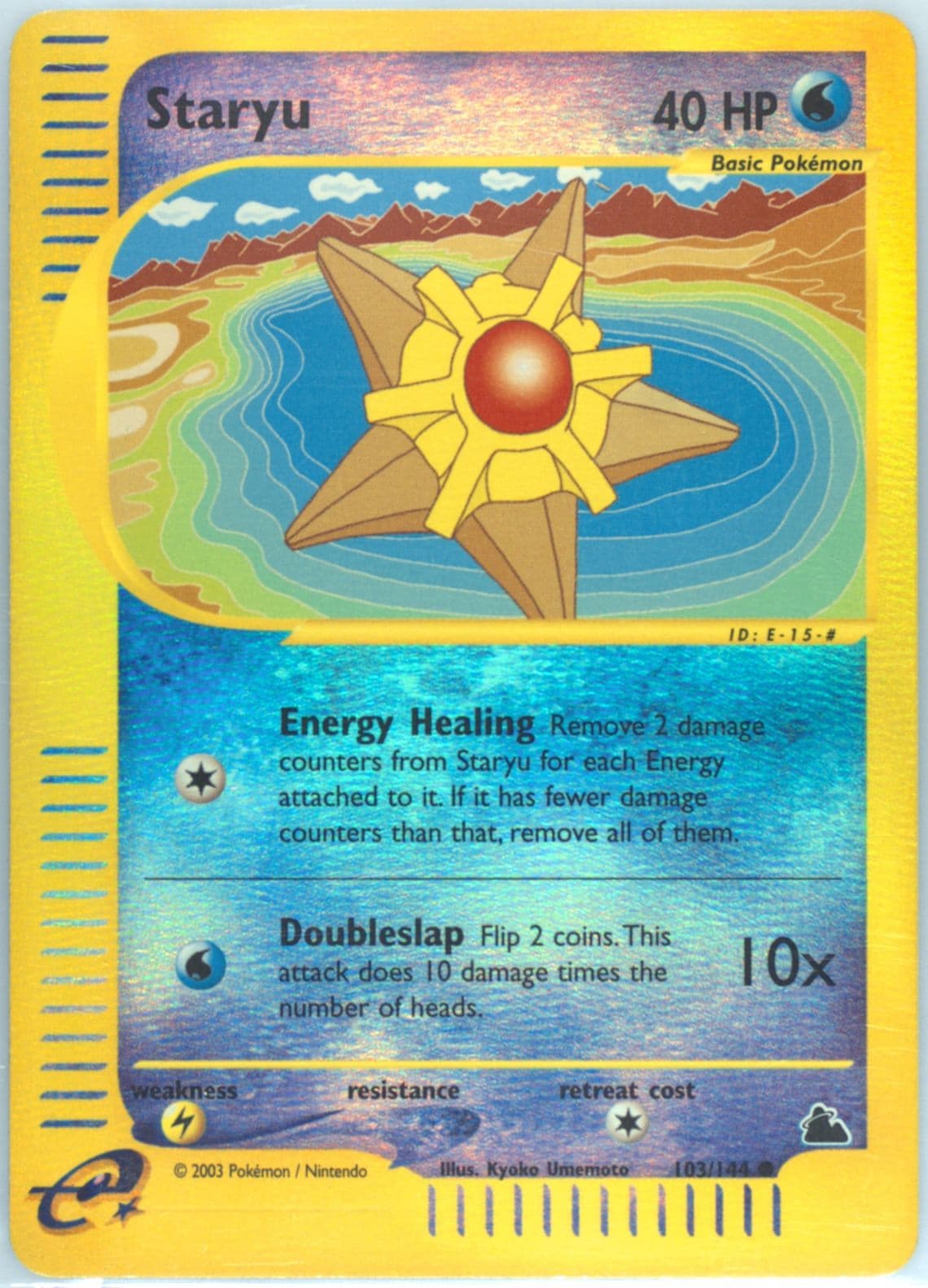 Staryu-Reverse Foil (103) 2003 Pokemon Skyridge
