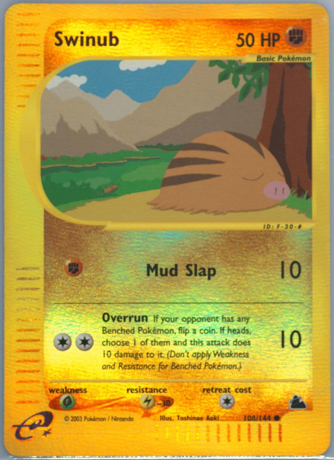 Swinub-Reverse Foil (108) 2003 Pokemon Skyridge
