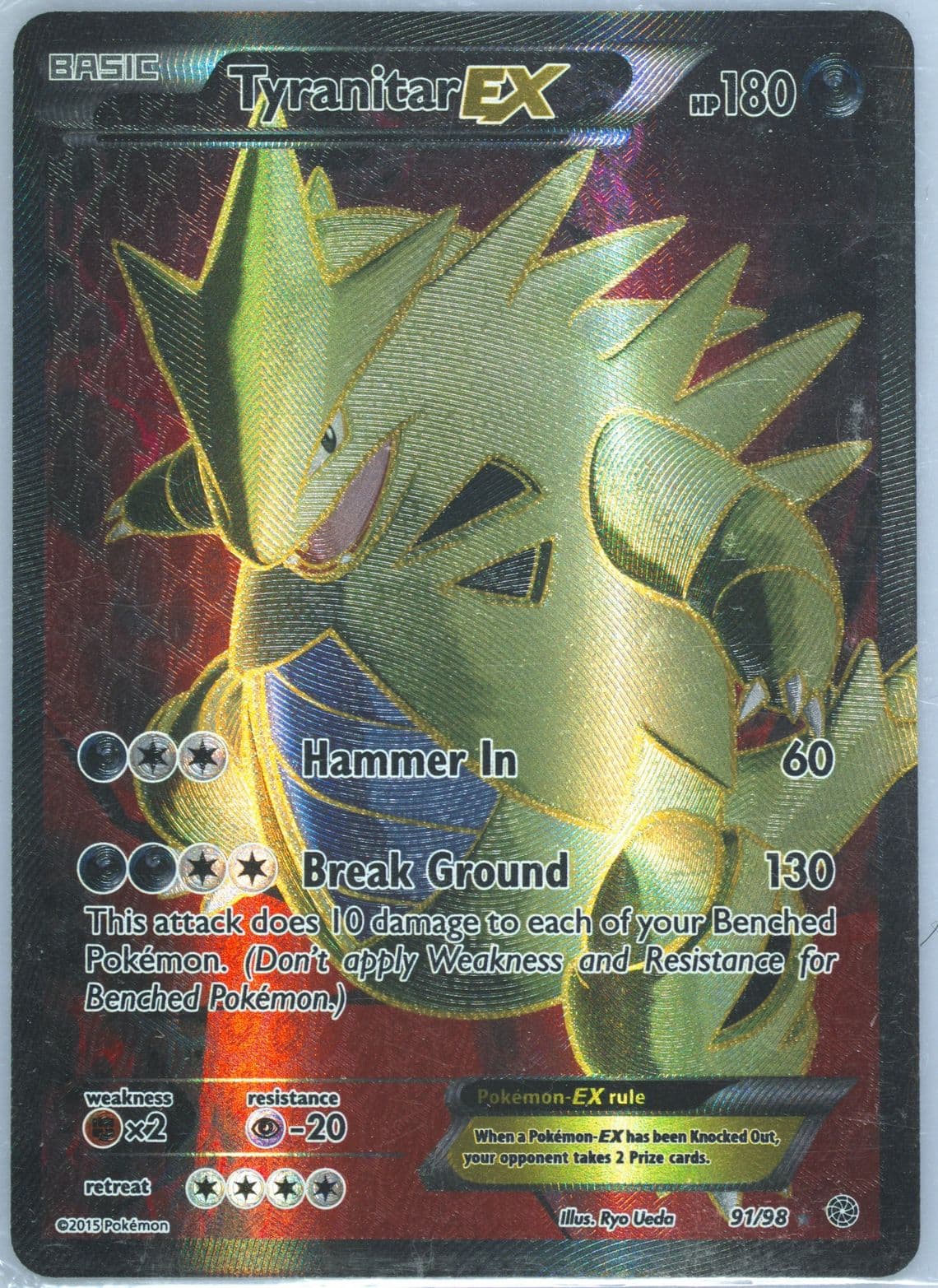 Full Art/Tyranitar EX (91) 2015 Pokemon XY Ancient Origins