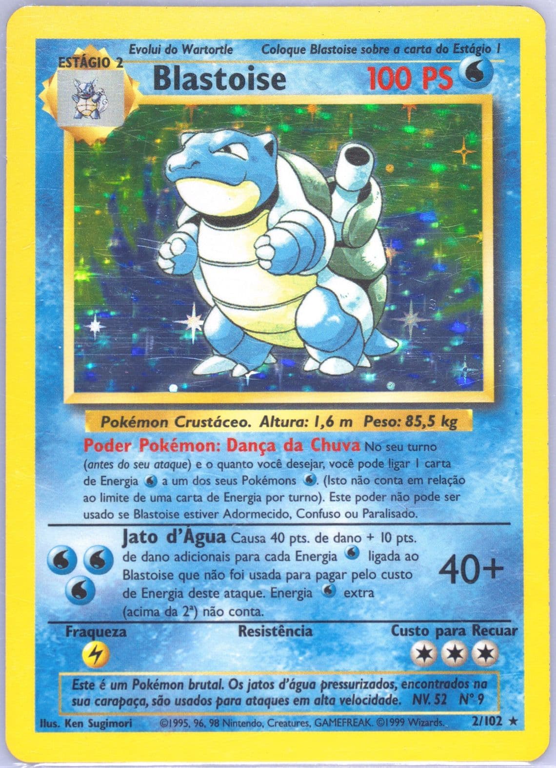 Blastoise-Holo (2) 1999 Pokemon Portuguese