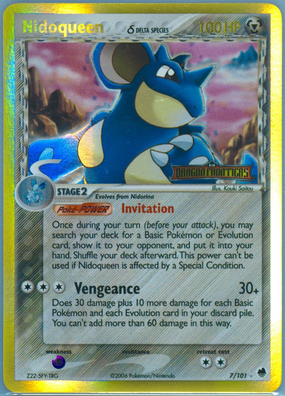 Nidoqueen-Reverse Foil (7) 2006 Pokemon EX Dragon Frontiers